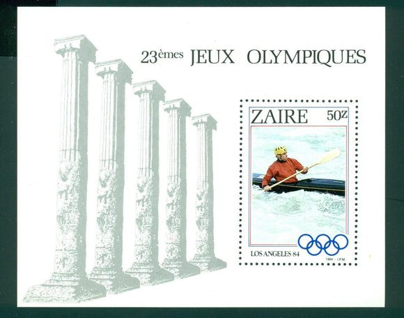 Zaire Scott #1159 MNH S/S OLYMPICS 1984 Los Angeles CV$5+