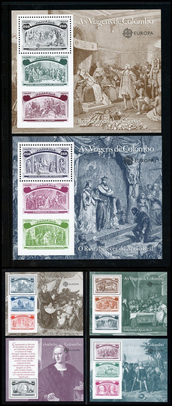 Portugal Scott #1918-1923 MNH S/S Voyages of Columbus Europa 1992 CV$27+ TH-1