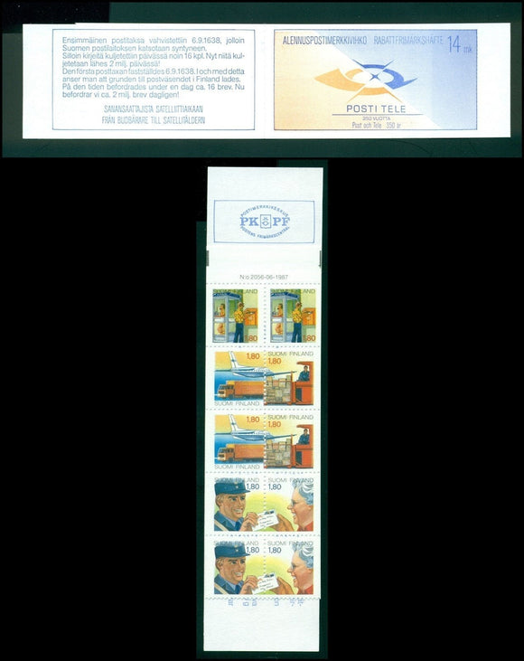 Finland Scott #724a MNH BOOKLET Mail Handling Themes CV$16+