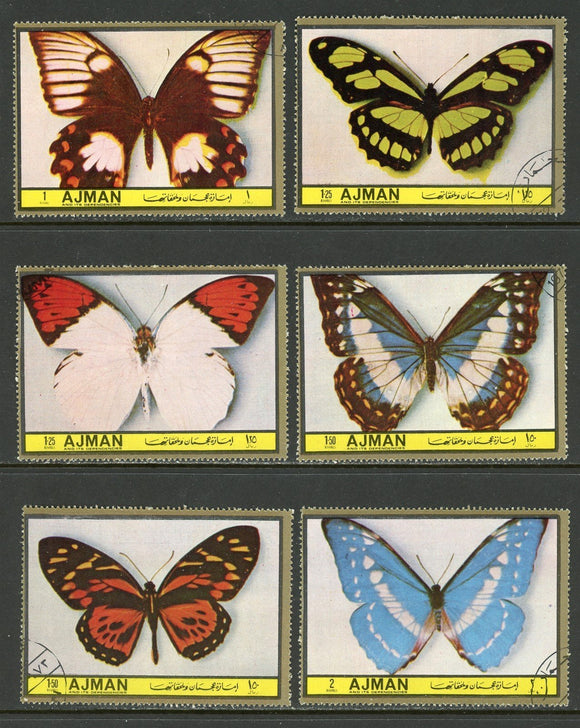 Ajman OS #23 CTO Butterflies Insects FAUNA $$ TH-1