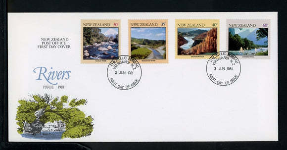 New Zealand Scott #730-733 FIRST DAY COVER Rivers $$ TH-1