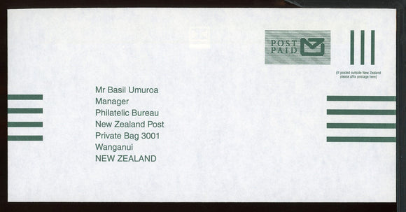 New Zealand OS #34 Postal Stationery Paid Internal Mail $$ TH-1