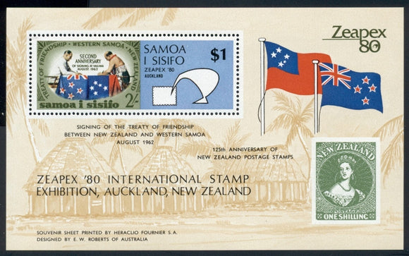 Samoa Scott #533 MNH S/S Zeapex '80 Stamp EXPO $$ TH-1