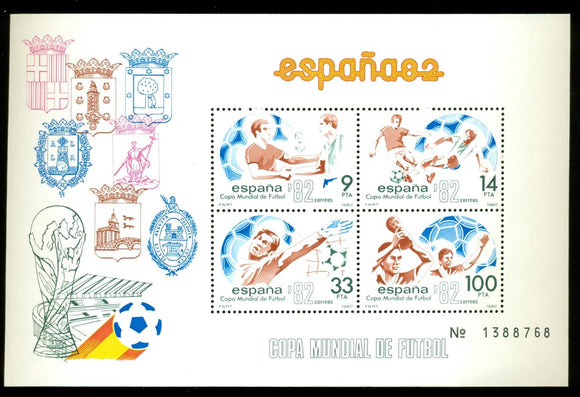 Spain Scott #2295 MNH S/S WORLD CUP 1982 Spain Soccer Football $$ TH-1