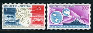 St. Pierre & Miquelon Scott #C35-C36 MLH Visit of President De Gaulle CV$68+