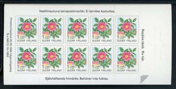 Finland Scott #840 SA PANE of 10 Provincial Flowers FLORA CV$25+
