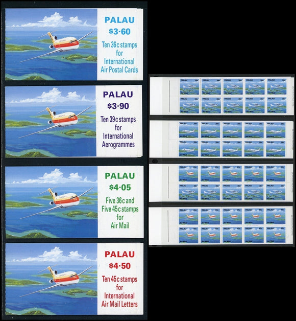 Palau Scott #C18a//C20b MNH BOOKLETS Airplanes CV$31+