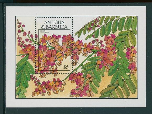 Antigua Scott #1135 MH S/S Flowering Trees FLORA CV$3+