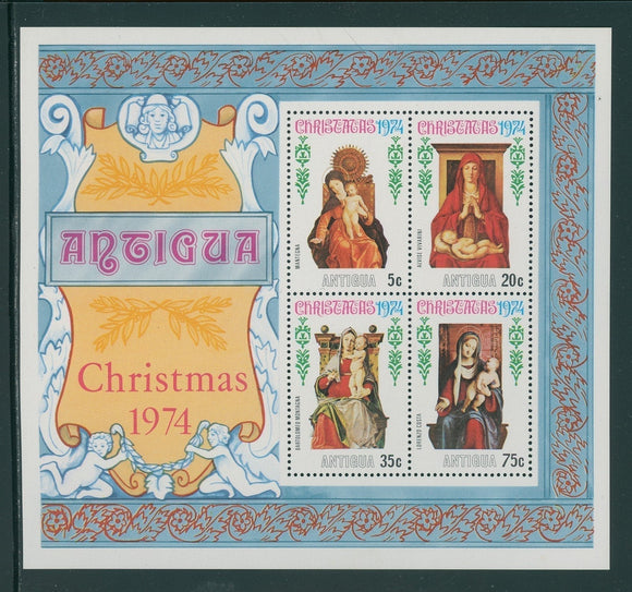 Antigua Scott #360a MNH S/S Christmas 1974 $$