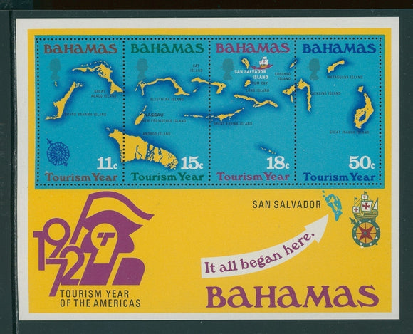 Bahamas Scott #343 MNH S/S Tourism Year of the Americas CV$6+