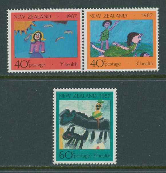 New Zealand Scott #B128a-B129 MNH Children's Drawings CV$3+