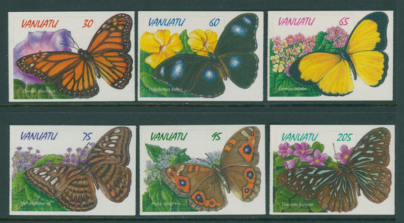 Vanuatu Scott #721-726 SA Butterfly Insects FAUNA CV$9+