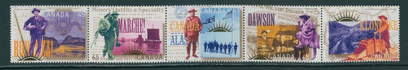 Canada Scott #1606 MNH STRIP of 5 Yukon Gold Rush CV$5+