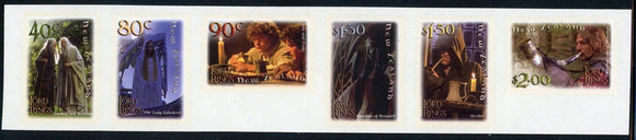 New Zealand Scott #1761a SA PANE of 6 Filming Lord of the Rings CV$16+