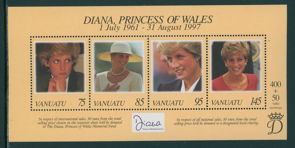 Vanuatu Scott #719 MNH S/S Diana Princess of Wales 1961-1997 CV$6+