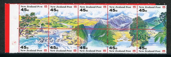 New Zealand Scott #1125a MNH BOOKLET PANE of 10 Scenic Views CV$8+
