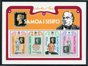 Samoa Scott #516a MH S/S Sir Rowland Hill Death Centenary $$