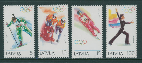 Latvia Scott #356-359 MNH OLYMPICS 1994 Lillehammer CV$8+
