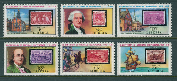 Liberia Scott #703-708 MNH US Bicentennial Stamps CV$4+