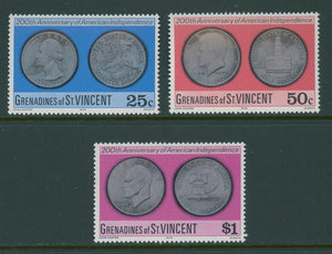 St. Vincent Grenadines Scott #81-83 MNH US Bicentennial Coins $$