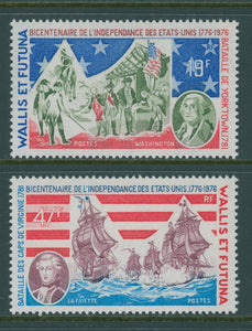 Wallis & Futuna Scott #187-188 MNH US Bicentennial CV$6+