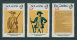 Gambia Scott #335-337a MNH S/S US Bicentennial $$