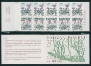 Sweden Scott #1763a MNH BOOKLET of 10 National Parks Flowers FLORA 1989 CV$8+