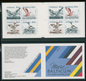 Sweden Scott #1978a MNH BOOKLET of 8 Birds of the Baltic FAUNA 1992 CV$15+