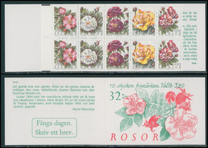 Sweden Scott #2075a MNH BOOKLET of 10 Roses FLORA 1994 CV$9+