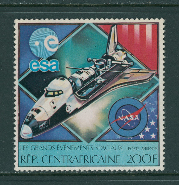 Central African Republic OS #7 MNH Space Shuttle $$