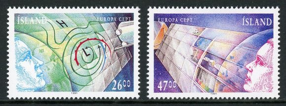 Iceland Scott #738-739 MNH Europa 1991 Space CV$10+