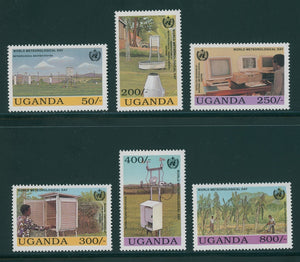 Uganda Scott #1194-1199 MNH World Meteorological Day CV$10+
