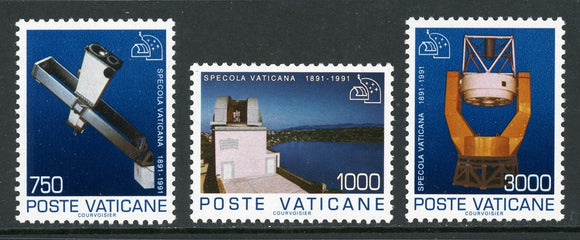 Vatican Scott #885-887 MNH Vatican Observatory Centenary CV$6+