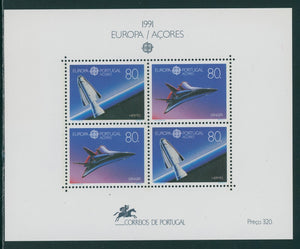 Azores Scott #396 MNH S/S Europa 1991 Space CV$10+