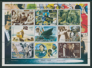 Niger note after Scott #999 MNH SHEET Events of the 20th Century $$ os1