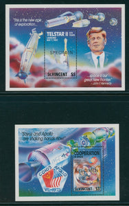 St. Vincent Scott #1171-1172 MNH SPECIMEN S/Ss Telstar II Space Cooperation $$