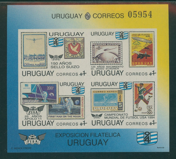Uruguay Scott #1519 IMPERF MNH S/S Events on Stamps FISA EXPO $$
