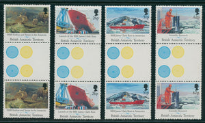 British Antarctic Territory Scott #184-187 MNH GUTTER PAIRS Polar Research $$
