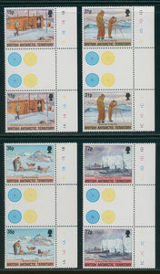 British Antarctic Territory Scott #214-217 MNH GUTTER PAIRS Operation Taberin $$