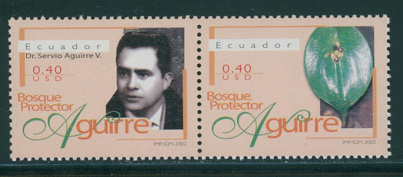 Ecuador Scott #1626 MNH PAIR Dr. Servio Aguirre Villamagua Conservationist CV$4+