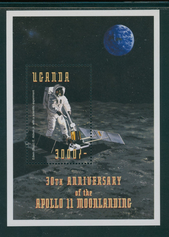 Uganda Scott #1605 MNH S/S Apollo XI 30th ANN Aldrin CV$7+