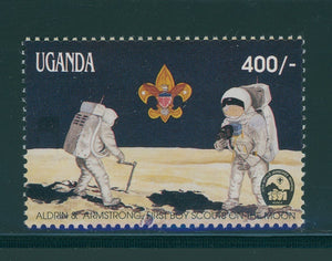 Uganda Scott #903 MNH 1st Scouts on Moon Aldrin Armstrong CV$2+