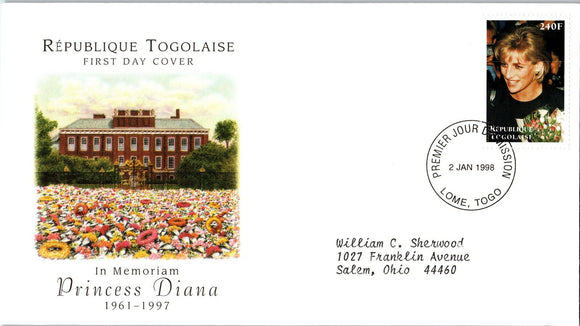 Princess Diana Memorial First Day Cover FDC - TOGO - SEE SCAN $$$