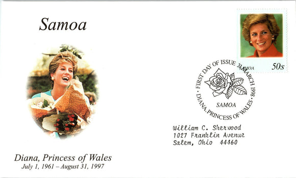 Princess Diana Memorial First Day Cover FDC - SAMOA - SEE SCAN $$$