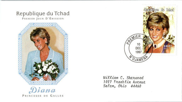 Princess Diana Memorial First Day Cover FDC - CHAD - SEE SCAN $$$