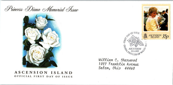 Princess Diana Memorial First Day Cover FDC - ASCENSION - SEE SCAN $$$