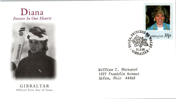 Princess Diana Memorial First Day Cover FDC - GIBRALTAR - SEE SCAN $$$