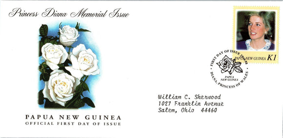 Princess Diana Memorial First Day Cover FDC - PAPUA NEW GUINEA - SEE SCAN $$$