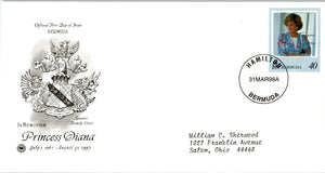 Princess Diana Memorial First Day Cover FDC - BERMUDA - SEE SCAN $$$