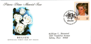 Princess Diana Memorial First Day Cover FDC - BELIZE - SEE SCAN $$$
